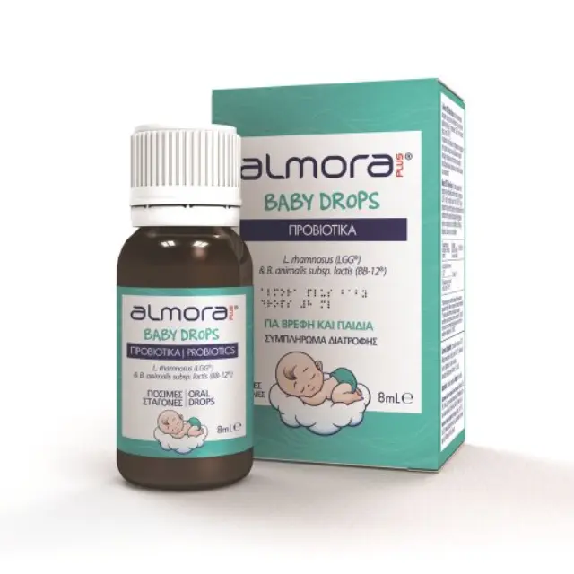 Almora Plus Baby Drops Probiotics Συμπλήρωμα Διατροφής για την Ανακούφιση των Βρεφικών Κολικών & την Υγεία του Γαστρεντερικού, 8ml 2