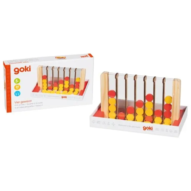 Goki 4 in a Row Ξύλινο Παιχνίδι Στρατηγικής Σκορ 4 στη Σειρά (4+ ετών) 56642 3