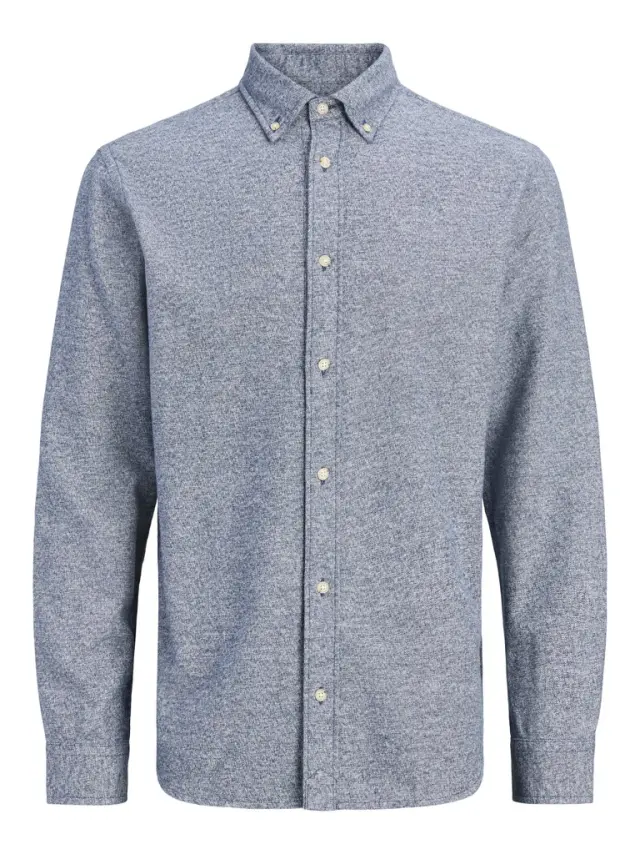 JPRBLUHARVEY TWILL SOLID L/S SHIRT SN - Dark Navy