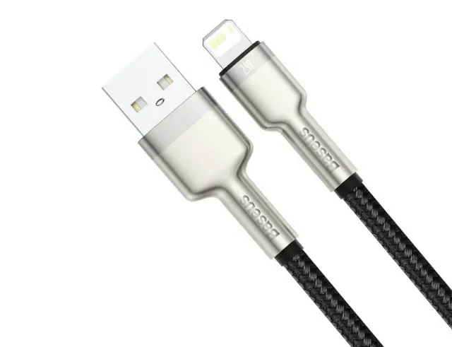 Baseus USB cable for Lightning Baseus Cafule, 2.4A, 1m Black (CALJK-A01) (BASCALJK-A01) 2