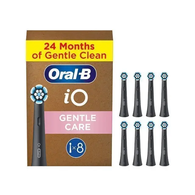 Oral-B Ανταλλακτικές Κεφαλές για Ηλεκτρική Οδοντόβουρτσα iO Sensitive Clean 8pack Black
