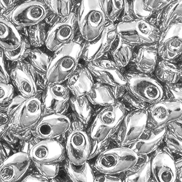 Χάντρα Miyuki Long Magatama 4x7mm - LMA-194 - Palladium Plated ~5gr