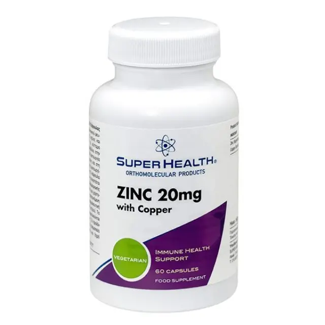 Super Health Zinc 20mg with Copper 60 Caps