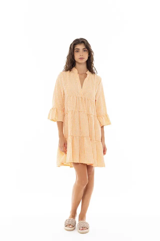 Beachwear Modern Check B420 Aspen Green Pink Label