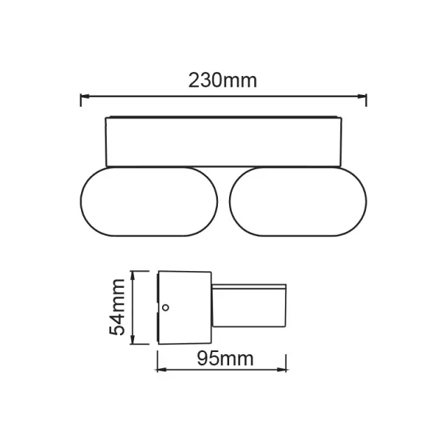 LED SMD WALL LUMINAIRE 13W 630LM 100° 230V AC 3.000K DARK GREY CRI80 IP54 30.000HRS / LG1682G 3