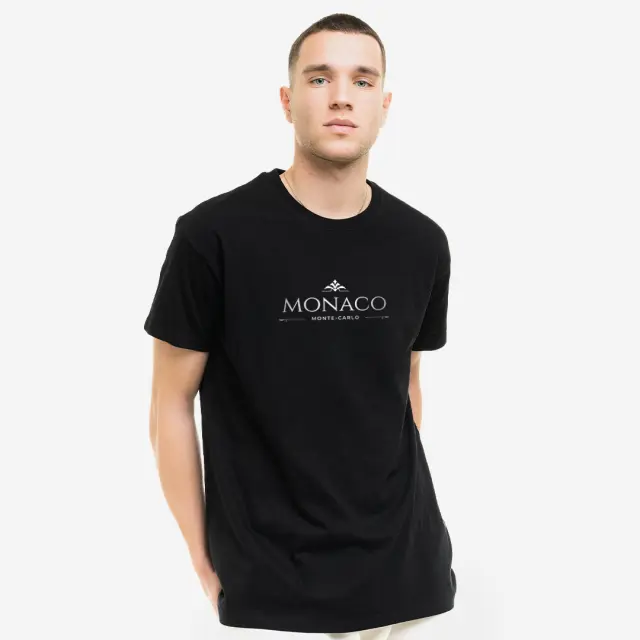 T-shirt Noshame® Μαύρο με τύπωμα Monaco - 122565 - XXL 2
