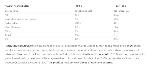 Nutrend Qwizz Protein Bar Peanut Butter, 1 Bar 2