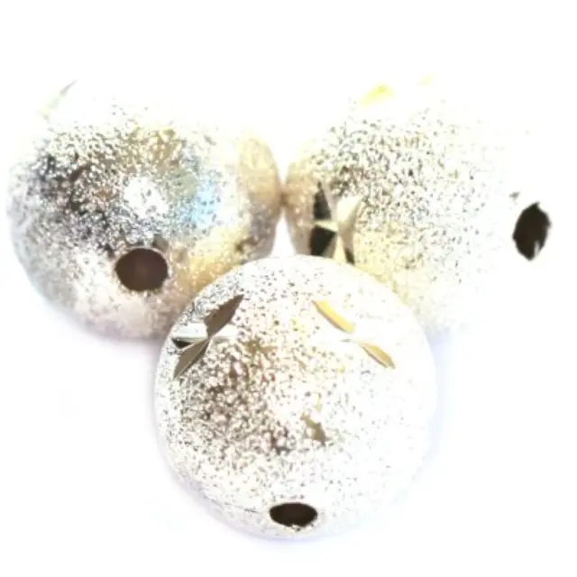 Μεταλλική Χάντρα Ø12mm Sand Ball Stars - 10τεμ
