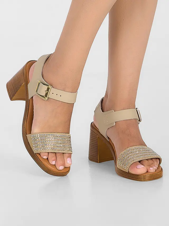 Comodissima Πέδιλα Γυναικείο δέρμα Μπεζ COM/398120 BEIGE/BEIGE 2