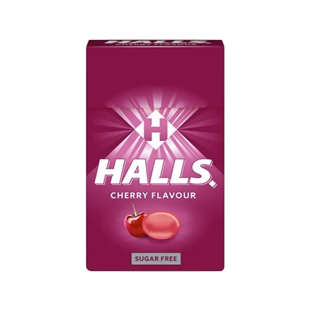 Halls Καραμέλες Vita-C με Γεύση Κεράσι Χωρίς Προσθήκη Ζάχαρης 28gr