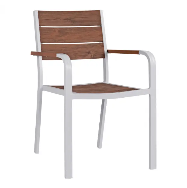 ΠΟΛΥΘΡΟΝΑ ΑΛΟΥΜΙΝΙΟΥ ΛΕΥΚΗ ΜΕ POLYWOOD FB95127.01 55x56x85Υ εκ.