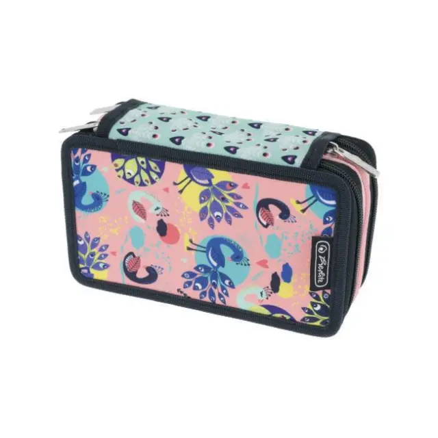 Herlitz Κασετίνα Τριπλή Fancy Peacock (50043392)