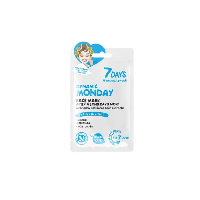 7DAYS Dynamic Monday Sheet Mask Mάσκα Προσώπου για Λιπαρές Επιδερμίδες, 28g