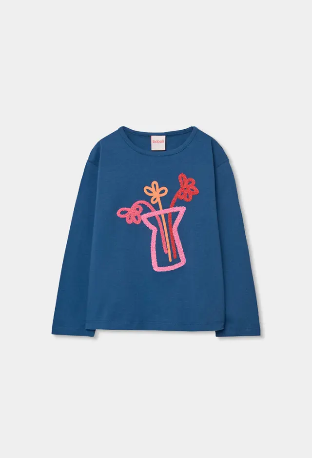 Boboli Knit t-shirt μακρυμάνικο για κορίτσι 323008-2610