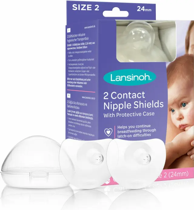 Lansinoh Ψευδοθηλές Σιλικόνης Contact Nipple Shields 2τμχ. 24mm LANS-NSH-24
