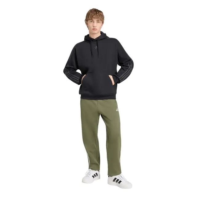 adidas Sportswear Men's 3Stripes Fleece Hoodie Μαύρο KY4165 (adidas Sportswear) 3