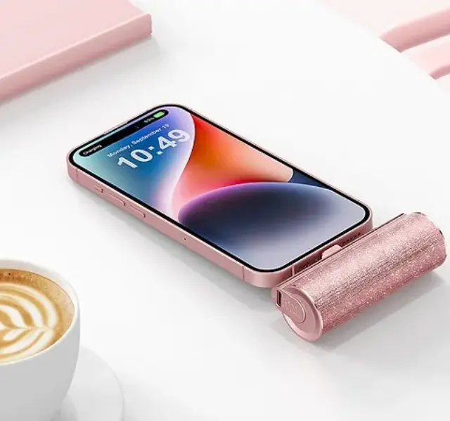 Veger® W0573 - Power Bank 5000mAh 12W Lipstick-Lightning Pink 3