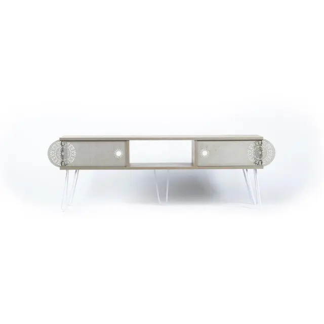 Έπιπλο Τηλεόρασης ILLIA MAXI No 2 Δρυς/Λευκό 151x30x48cm 2