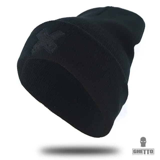 Ghetto X Beanie Winter Cap Black