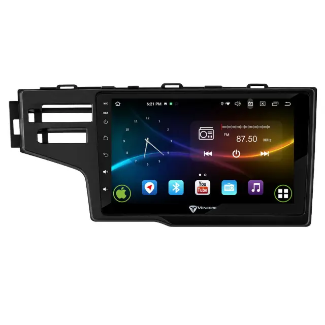 VenCore Οθόνη Multimedia Android 15 9" 9109A MTK6762 Octa-Core 2GB/32GB IPS με Πρόσοψη, CarPlay, Android Auto και Υποστήριξη Κάμερας Οπισθοπορείας AHD για Honda Jazz 2013-2020 – Μαύρη (3236-10007-0651B) 2