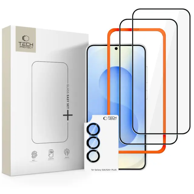 Tech-protect Easy Set+ 3-pack Galaxy S26 Black