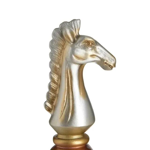 Πιόνι Σκακιού Χρυσό/Μπεζ Polyresin 12x12x35cm 3-70-039-0051 3