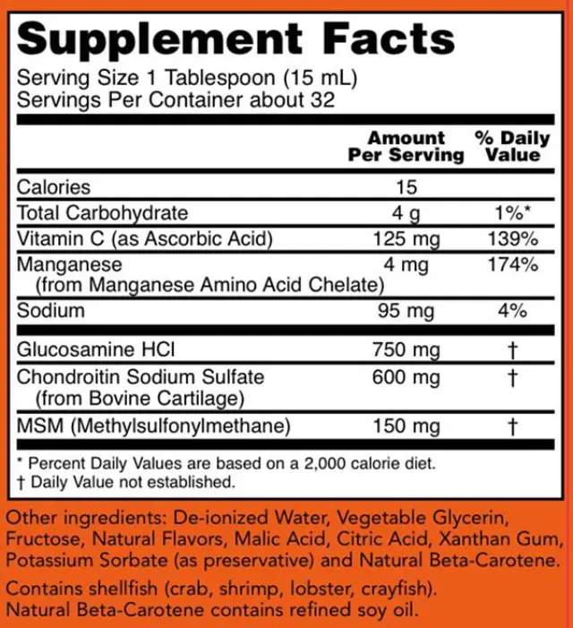 Now Foods Glucosamine & Chondroitin with MSM Liquid 2