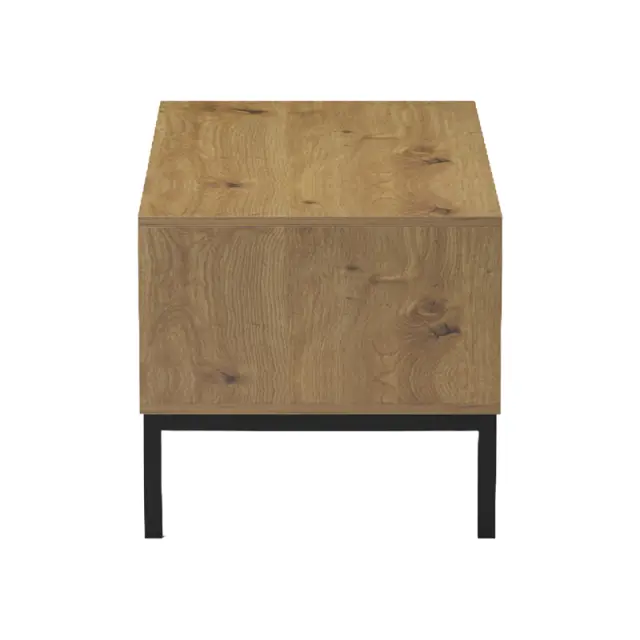 Τραπέζι σαλονιού Delanka pakoworld oak-μαύρο 92x50x46εκ 2