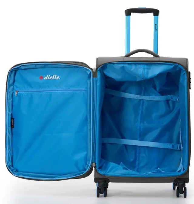 Bαλίτσα Μεσαία υφασμάτινη DIELLE 30/60 67x43x27/30 cm Ανθρακί 2
