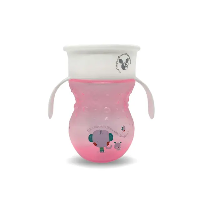 Εκπαιδευτικό Κύπελλο 360° Με Λαβές 270ml Pink Magic Cup C0669H Cangaroo