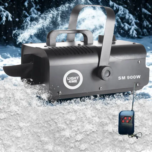 LIGHT4ME SM 900W snow machine generator black wireless remote wired controller 3