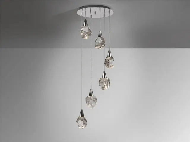 AQUARIA LAMP 6L CHROME φωτιστικό κρεμαστό Χρώμιο 2