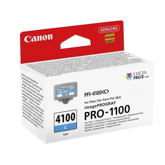 Canon PFI-4100 Γνήσιο Μελάνι Εκτυπωτή InkJet Κυανό (6778C001)
