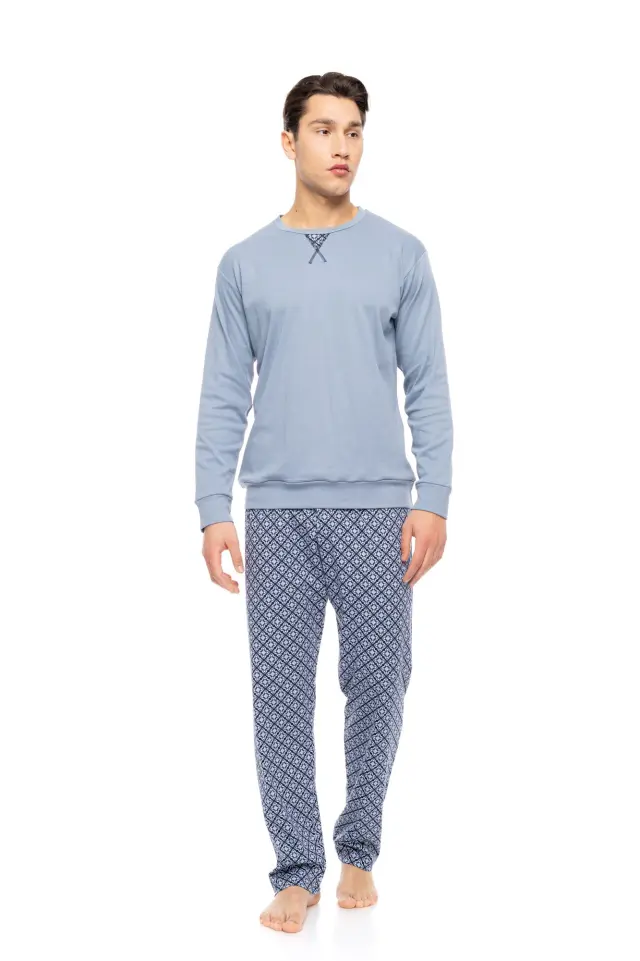 W-M805 - Blue Cloud - PYJAMA OCEAN BLUE GEO
