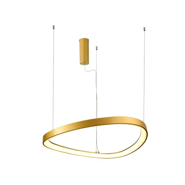 AcaLight Offer NETTO ΦΩΤΙΣΤΙΚΟ ΚΡΕΜΑΣΤΟ ΧΡΥΣΟ ΑΛΟΥΜΙΝΙΟ LED 36W 3000K 2700Lm IP20 Φ1200Χ400mm