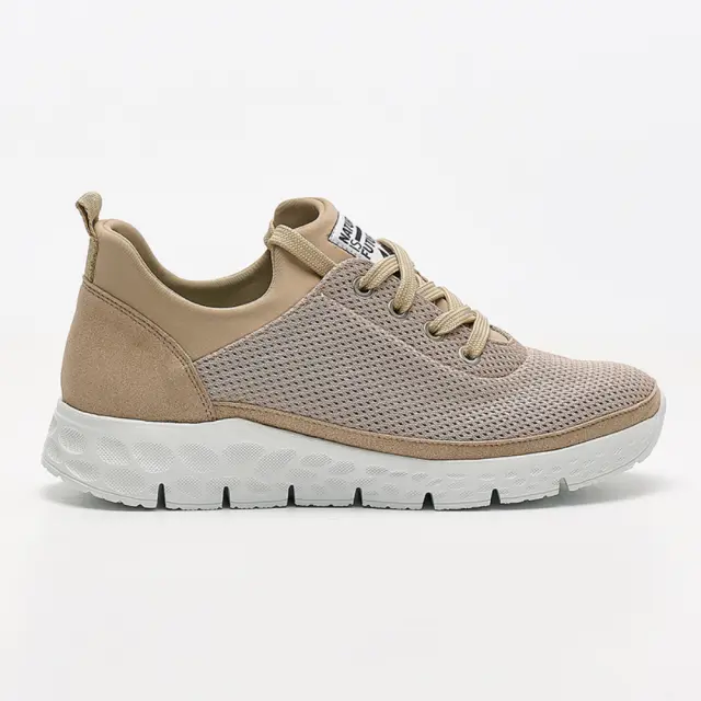Mephisto Sneakers Γυναικείο ύφασμα Μπεζ NIF/WING GREY