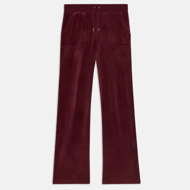 Βελούδινο Παντελόνι Φόρμας Juicy Couture Del Ray Classic SSJCAP180-485 Μπορντό - M