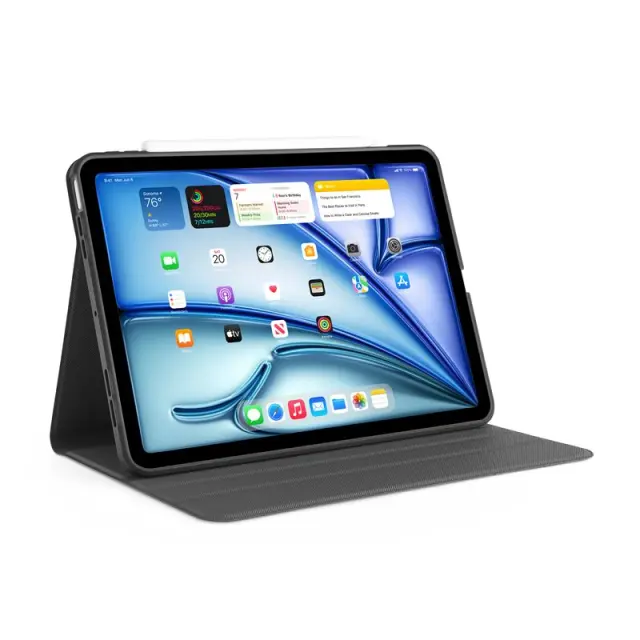 Pipetto Origami No5 Rotating Folio Case, black - iPad Air 13" 2024/2025/2026 3