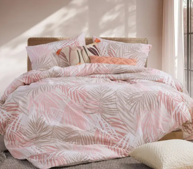 ΣΕΤ ΣΕΝΤΟΝΙΑ ΒΑΜΒΑΚΕΡΑ ΔΙΠΛΑ AMAZON 200Χ270 NEF-NEF HOMEWARE PEACH