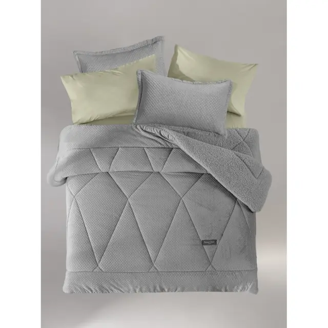 Κουβερτοπάπλωμα Υπέρδιπλο Saint Clair Serena Silver 220x240