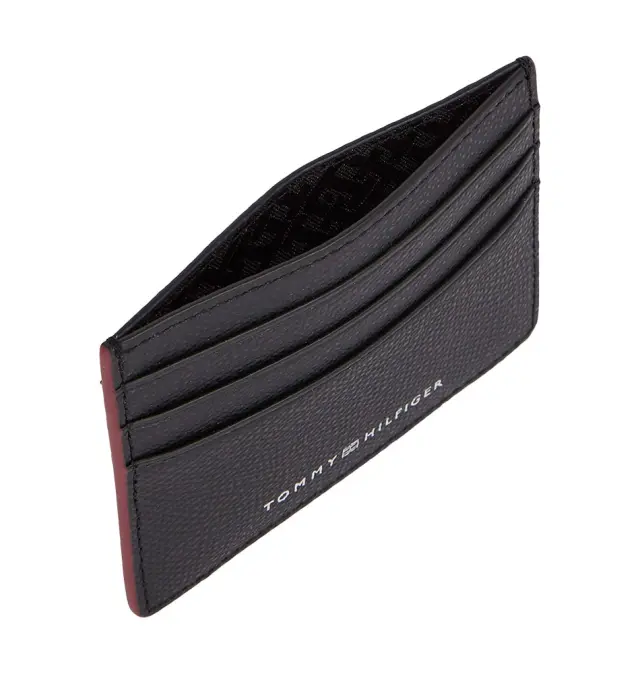 Καρτοθήκη TOMMY HILFIGER TH Struc Leather CC Holder 11606 Μαύρο. 3