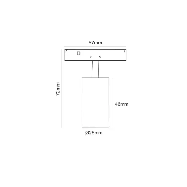 ΜΙΝΙ ΜΑΥΡΟ ΜΑΓΝΗΤΙΚΟ ΣΠΟΤ 24V DC 2W 3000K 180LM 24° Ra90 5YRS Φ26x46mm / THUBE230B 2