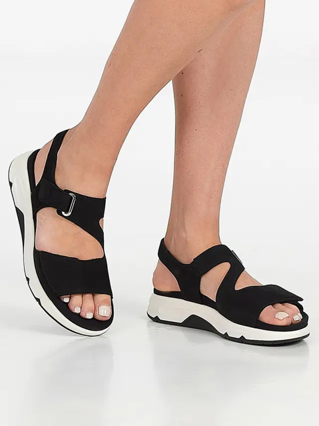 Gabor Πέδιλα Γυναικείο δέρμα Nubuck Μαύρο GAB/86885 37-SCHWARZ 2
