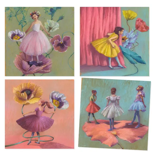 Djeco Inspired by Edgar Degas - Ζωγραφίζω με κηρομπογιές Μπαλαρίνες 8+ ετών 09381 2