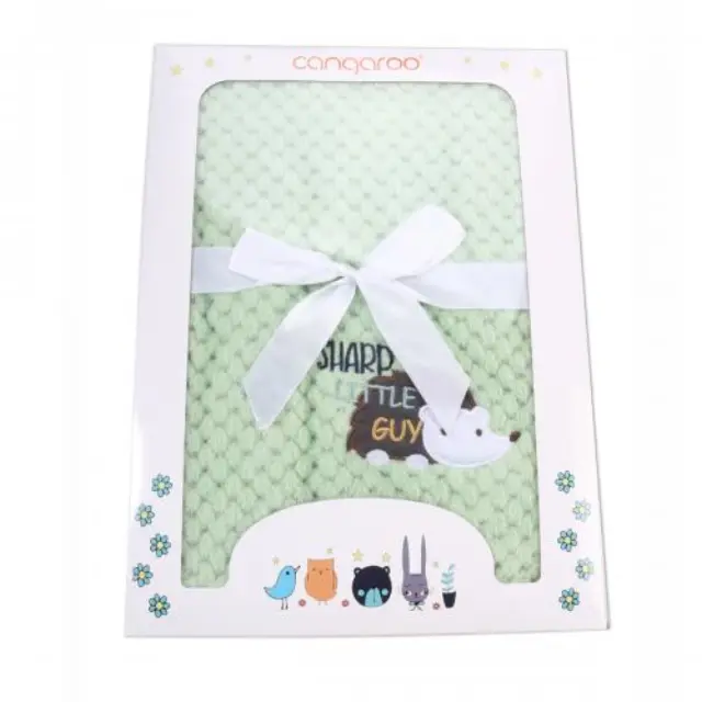 Cangaroo Κουβέρτα Αγκαλιάς & Λίκνου Freya Fleece Πράσινη 80x110cm 3800146263997 2