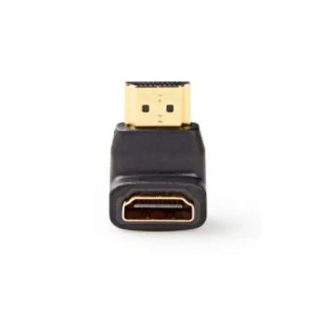 Αντάπτορας HDMI αρσ. - HDMI θηλ. υπό γωνία 90°, σε μαύρο χρώμα. 2