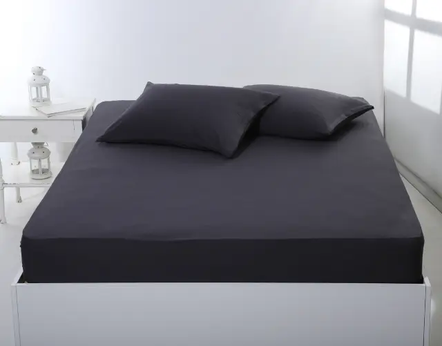 Σεντόνι με λάστιχο jersey (100cm x 200cm + 35cm) dark grey - -