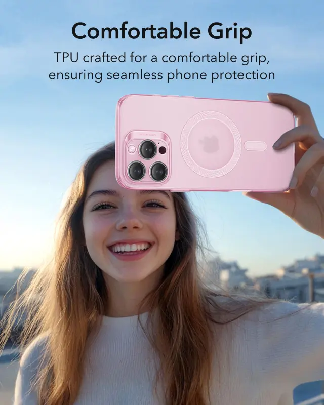 Esr® Zero Halolock Back Cover Σιλικόνης για iPhone 16 Pro-Ροζ 2