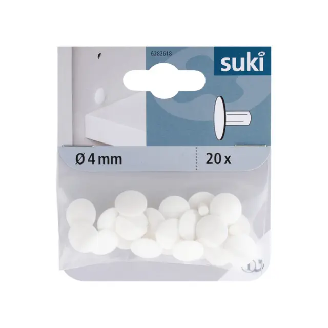 Καπάκι Φ4mm Λευκό Πλαστικό 2