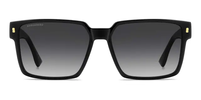 Dsquared2 Unisex Γυαλιά Ηλίου με Μαύρο Σκελετό και Μαύρο Φακό D2 0202/G/S 807/9O 2